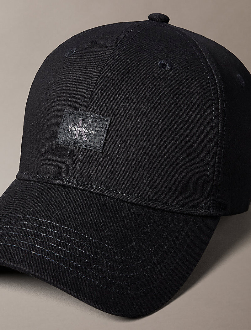 Calvin Klein Siyah Renkli Erkek Monologo Woven Patch Şapka