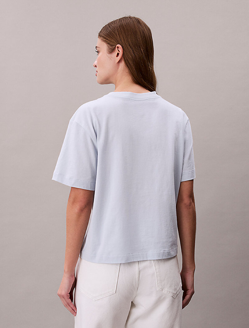 Calvin Klein Beyaz Renkli Kadın Boxy Graphic T-shirt