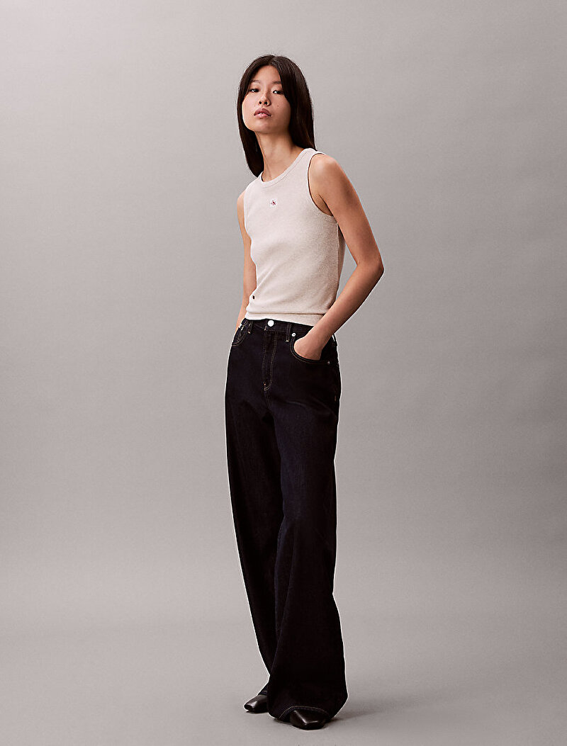 Calvin Klein Gri Renkli Kadın Woven Label Baby T-shirt