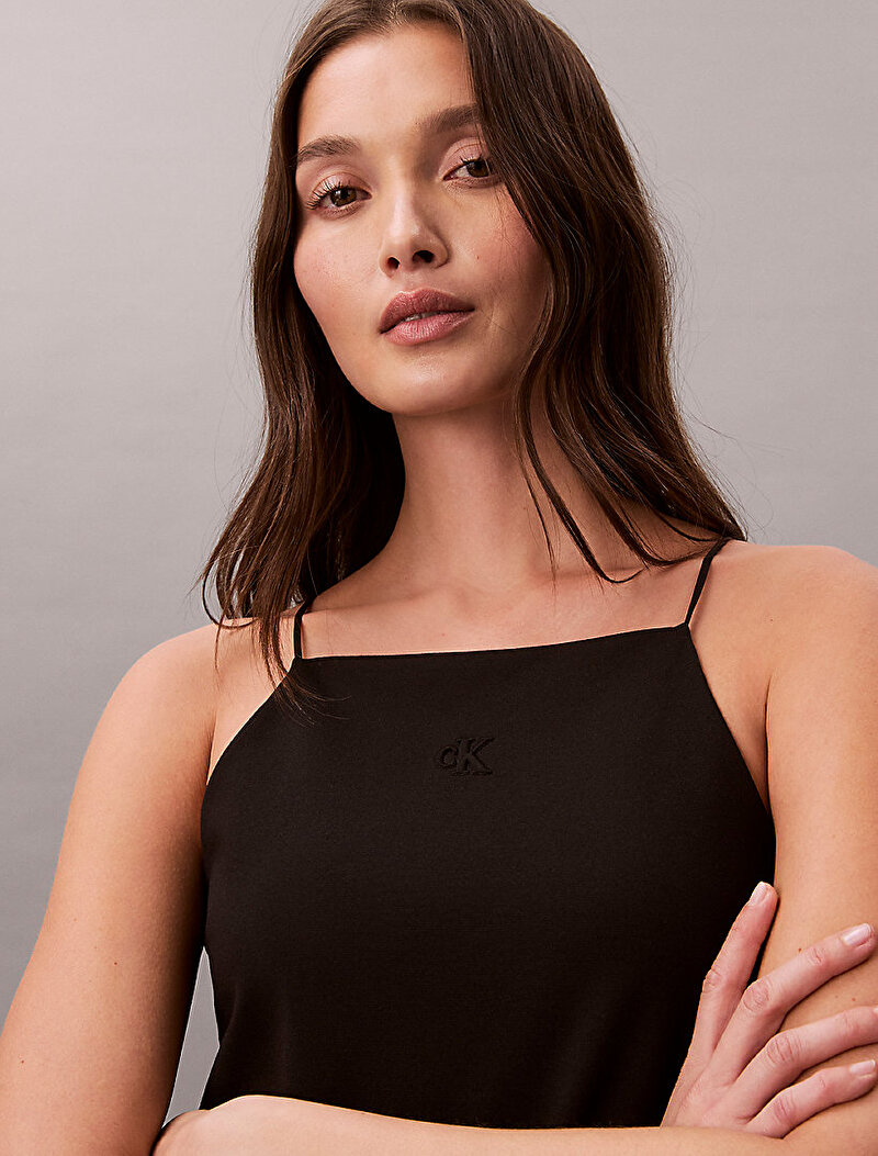 Calvin Klein Siyah Renkli Kadın Ponte Monogram Bluz