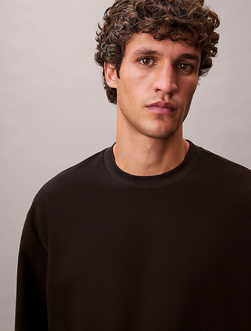 Calvin Klein Siyah Renkli Erkek Relaxed Cooling Pique T-shirt