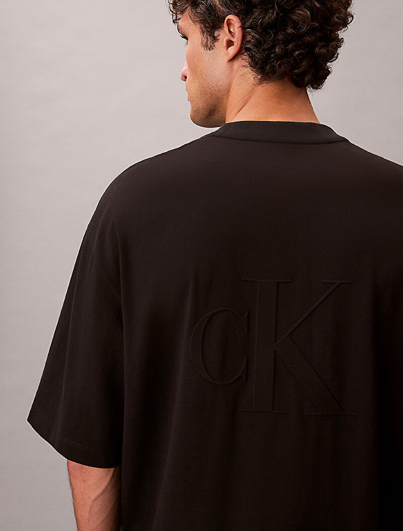 Calvin Klein Siyah Renkli Erkek Relaxed Cooling Pique T-shirt