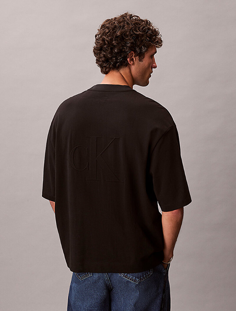 Calvin Klein Siyah Renkli Erkek Relaxed Cooling Pique T-shirt