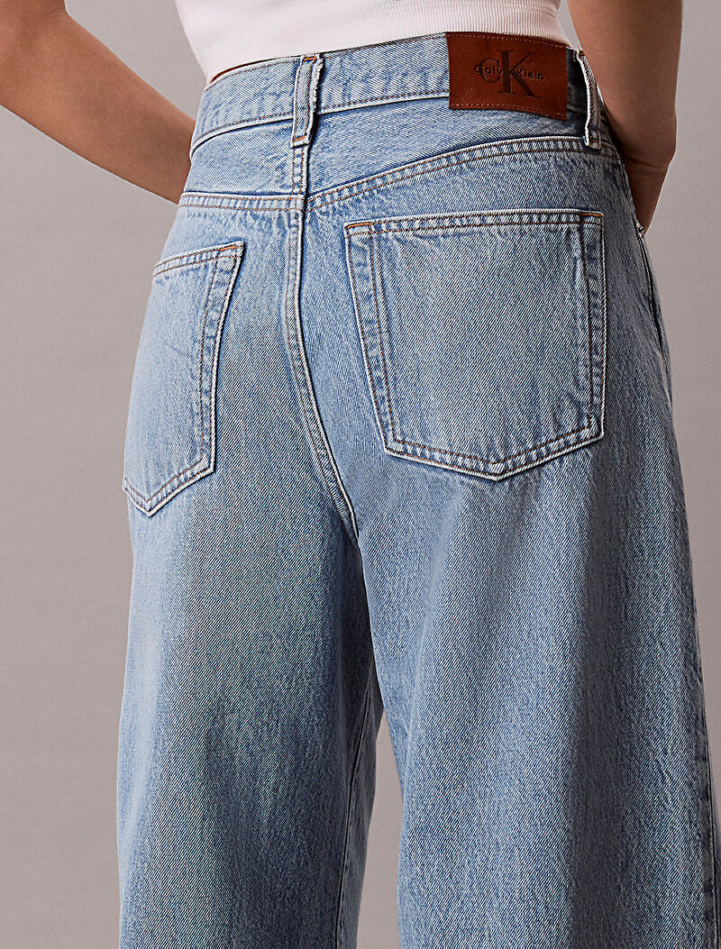 Calvin Klein Mavi Renkli Kadın The Wide Leg Sage Jean Pantolon