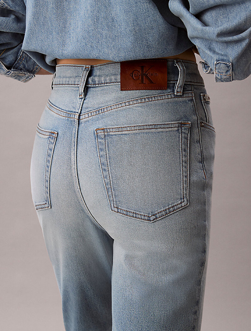 Calvin Klein Mavi Renkli Kadın New Mom Jean Pantolon