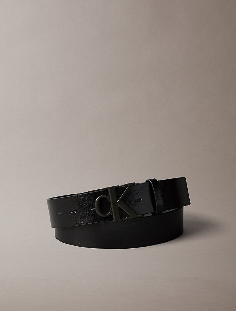 Calvin Klein Siyah Renkli Erkek CK Buckle Tumbled 35 Kemer