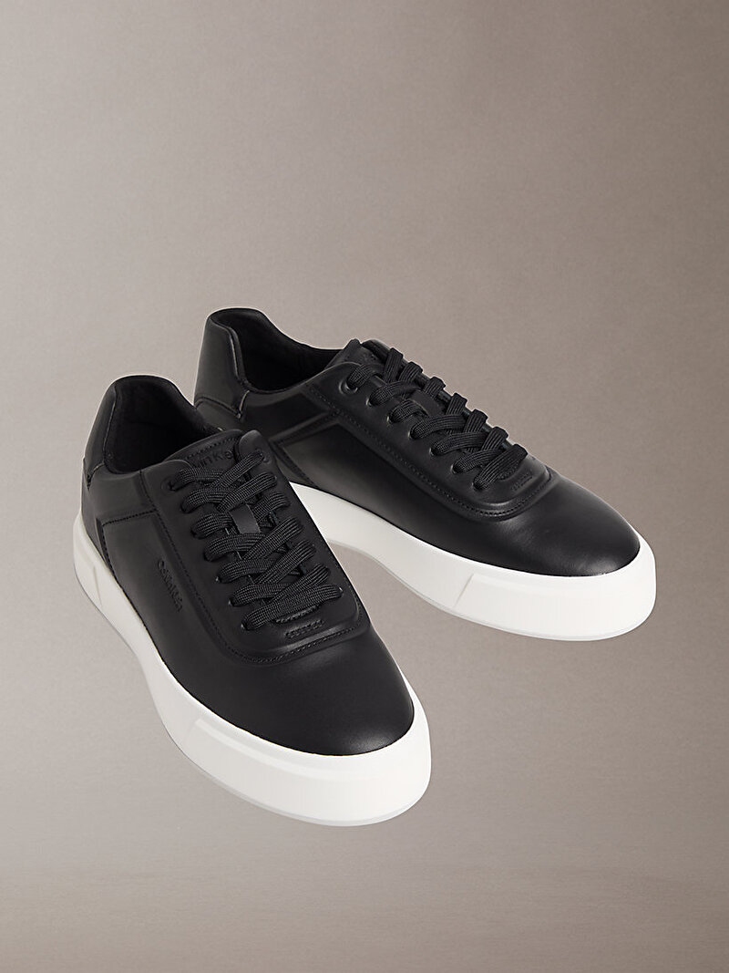 Calvin Klein Siyah Renkli Erkek Basket Cupsole Oxford Sneaker