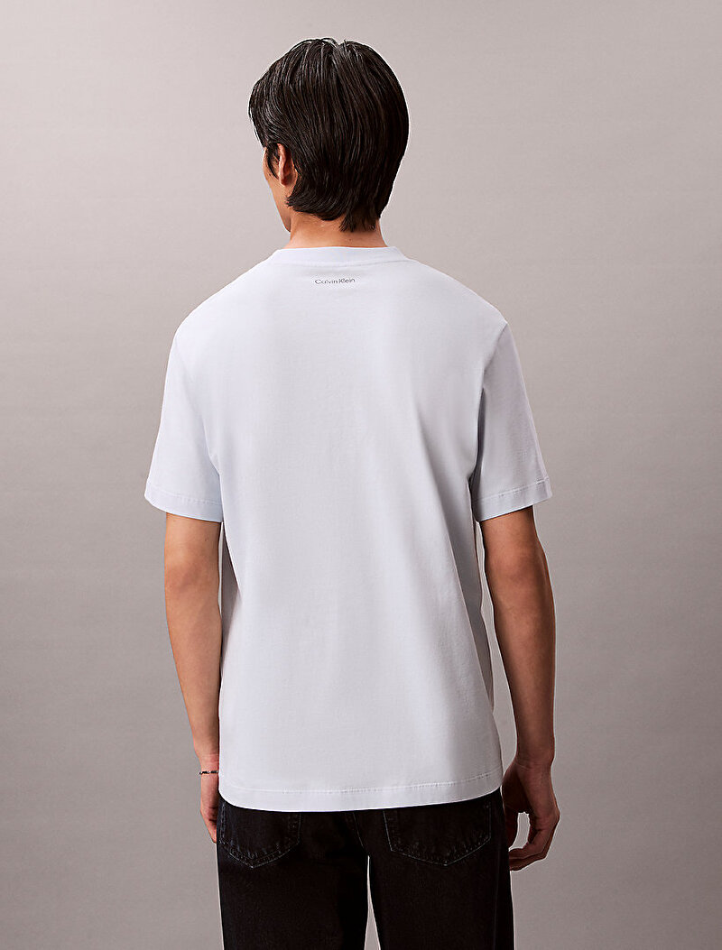 Calvin Klein Beyaz Renkli Erkek 20s March Graphic T-shirt