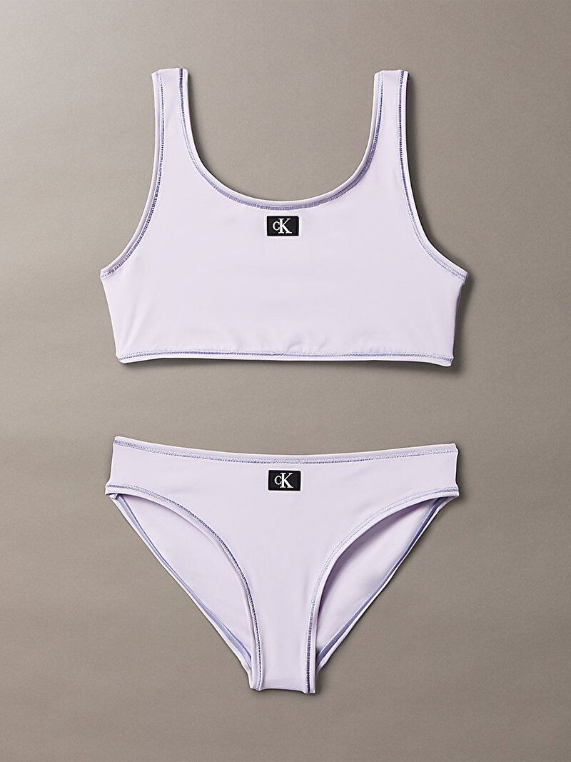 Calvin Klein Mor Renkli Kız Çocuk Bralet Bikini Set