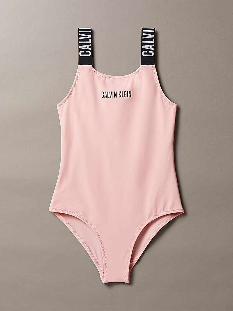 Calvin Klein Pembe Renkli Kız Çocuk Mayo
