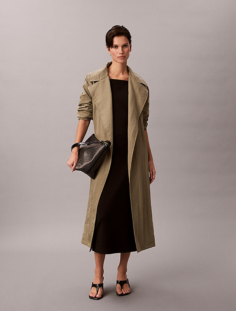 Calvin Klein Siyah Renkli Kadın Ponte Monogram Elbise