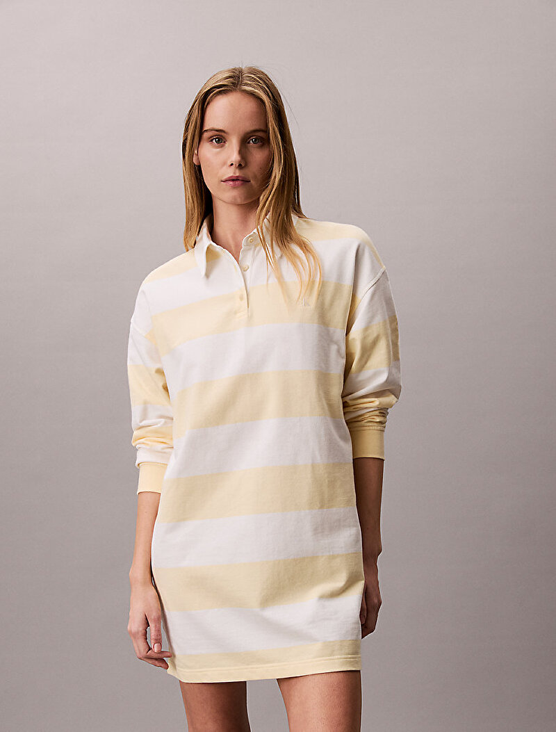 Calvin Klein Çok renkli Renkli Kadın Varsity Stripe Elbise