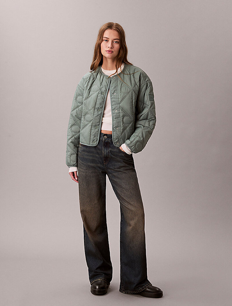 Calvin Klein Yeşil Renkli Kadın Lightweight İnce Mont