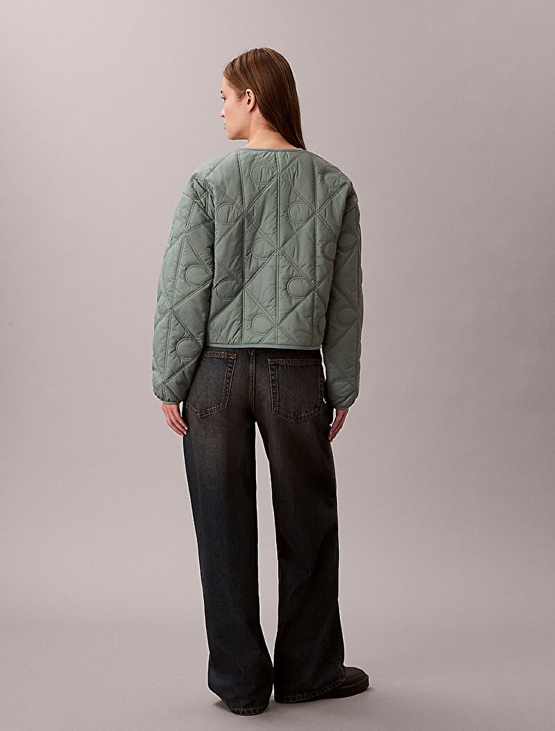 Calvin Klein Yeşil Renkli Kadın Lightweight İnce Mont