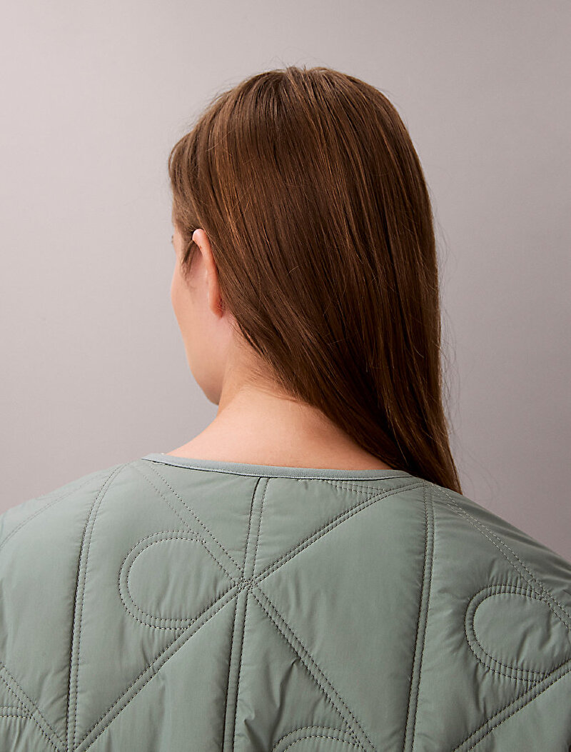 Calvin Klein Yeşil Renkli Kadın Lightweight İnce Mont