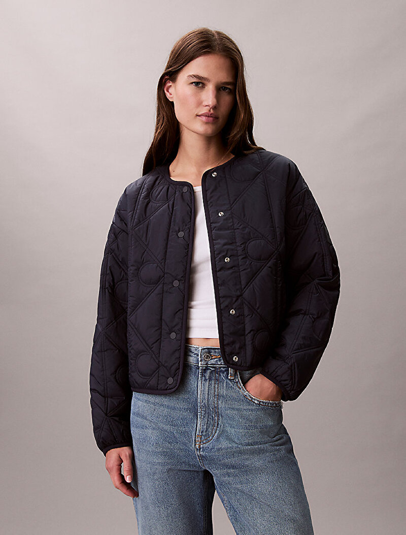 Calvin Klein Lacivert Renkli Kadın Lightweight İnce Mont