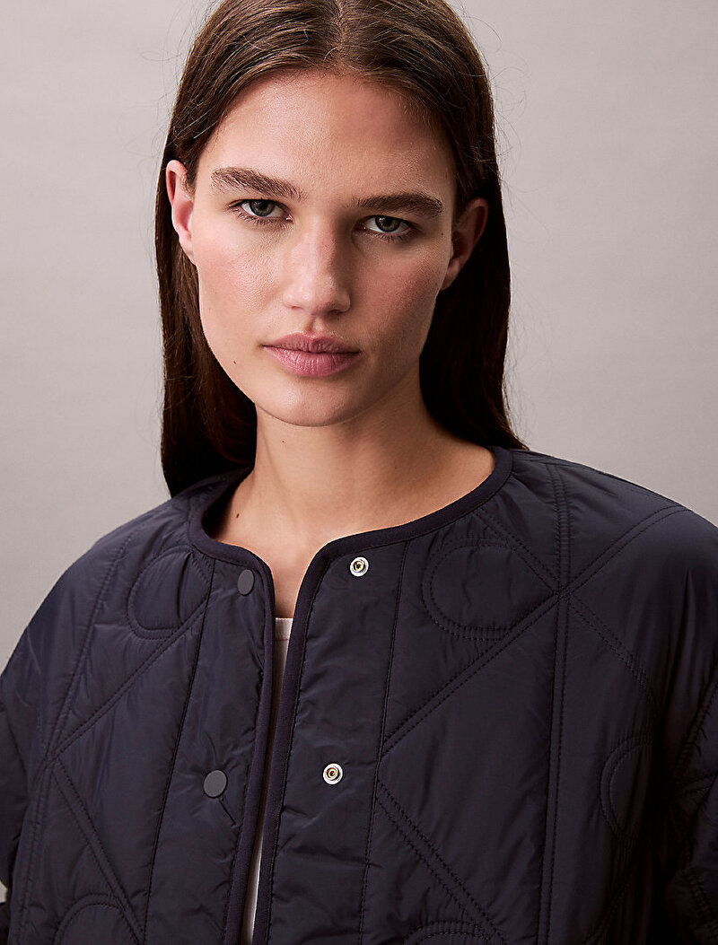 Calvin Klein Lacivert Renkli Kadın Lightweight İnce Mont