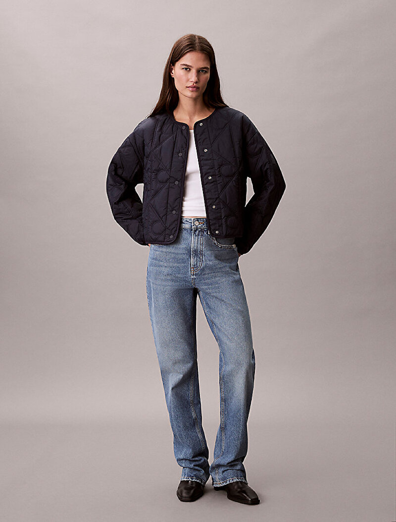 Calvin Klein Lacivert Renkli Kadın Lightweight İnce Mont