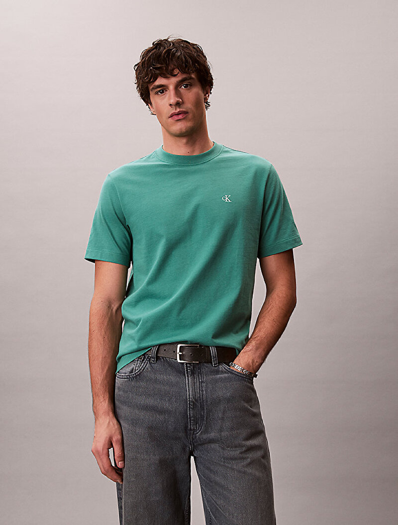 Calvin Klein Yeşil Renkli Erkek Easy Monogram T-shirt