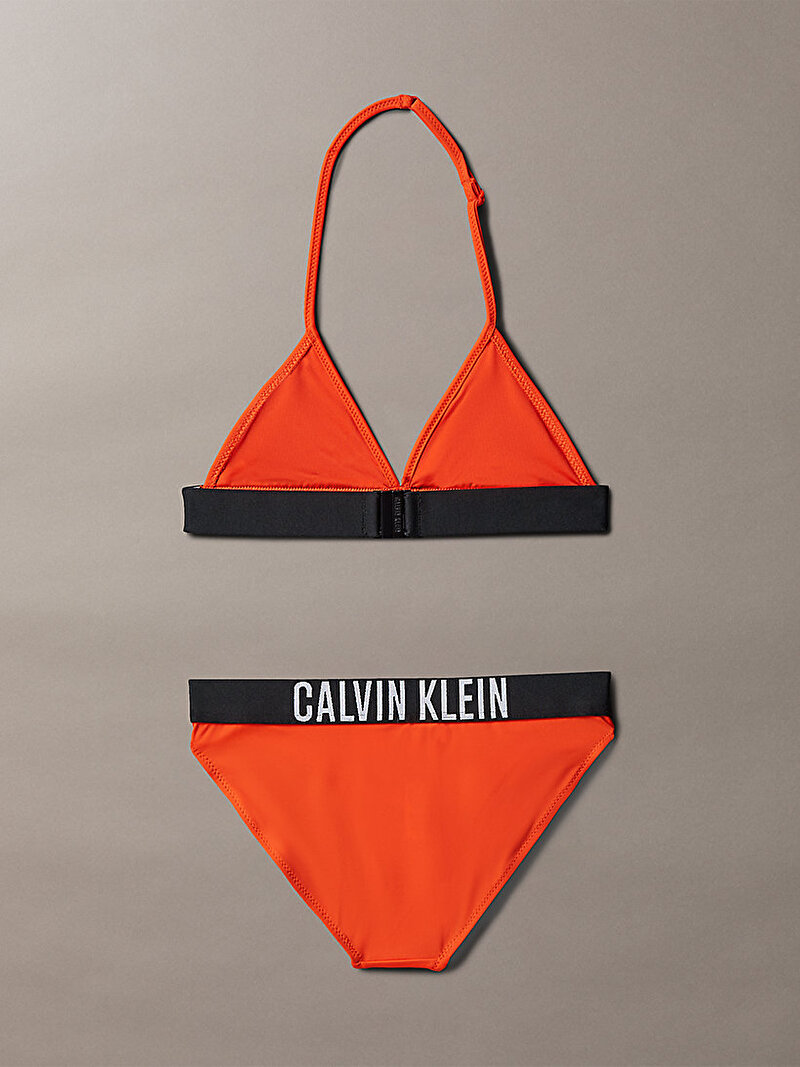 Calvin Klein Turuncu Renkli Kız Çocuk Triangle Bikini Seti