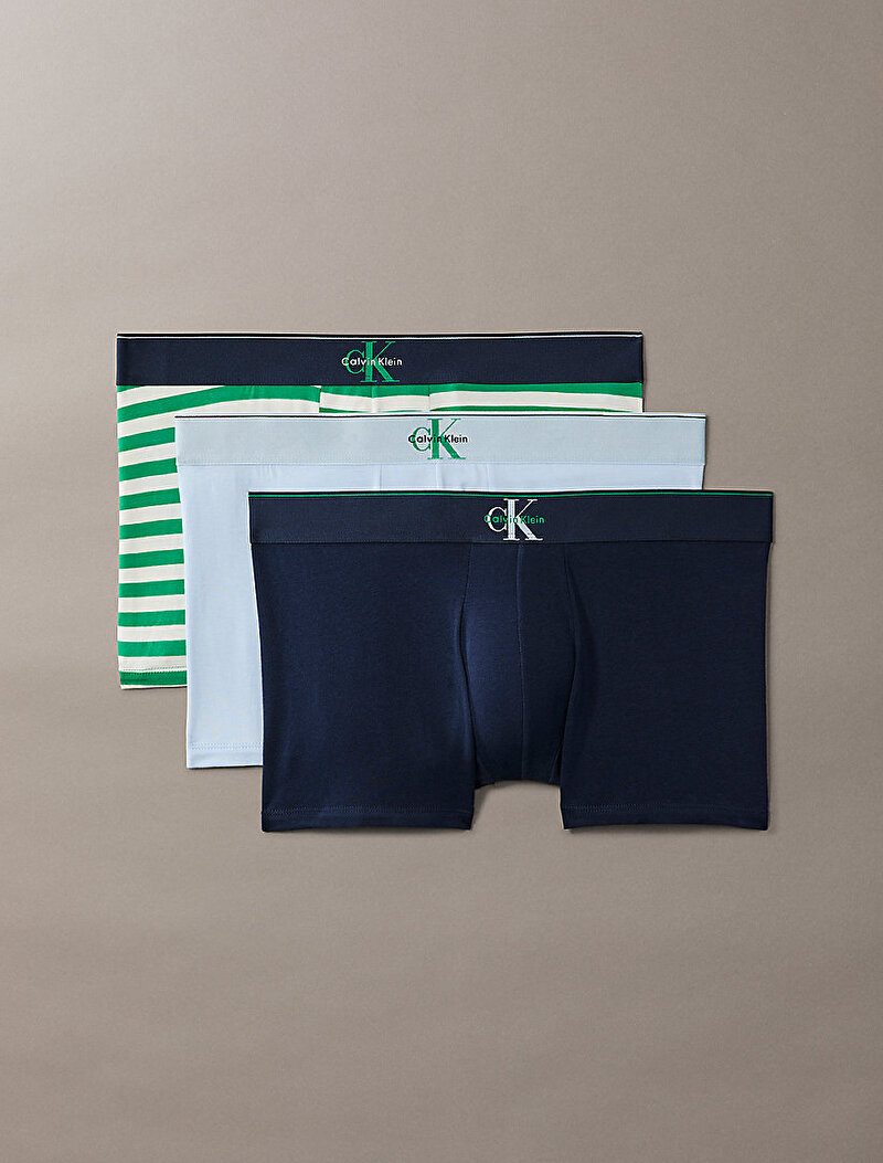 Calvin Klein Çok renkli Renkli Erkek 3'lü Paket Trunk Boxer Seti