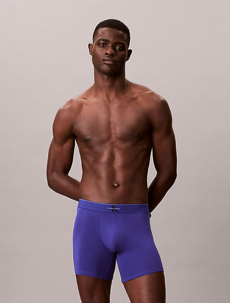 Calvin Klein Mavi Renkli Erkek 3'lü Paket Boxer Brief Seti