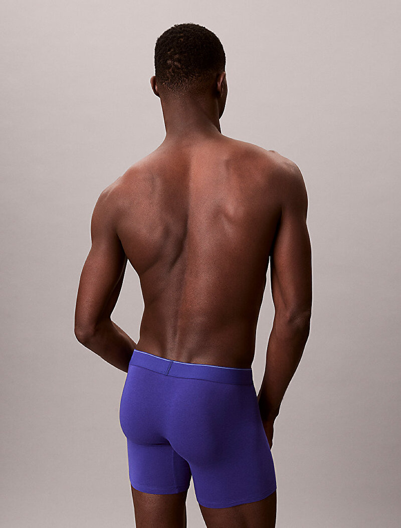 Calvin Klein Mavi Renkli Erkek 3'lü Paket Boxer Brief Seti