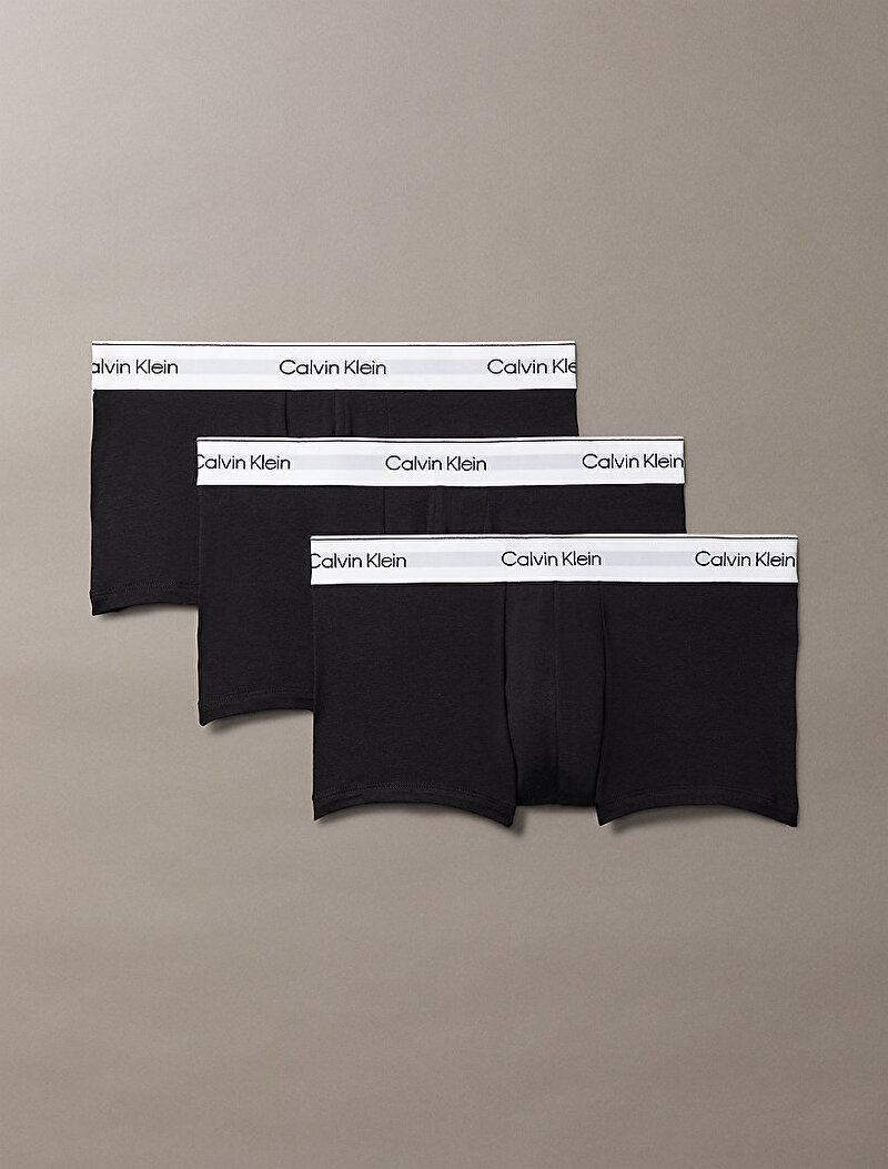 Calvin Klein Siyah Renkli Erkek 3'lü Paket Low Rise Trunk Boxer