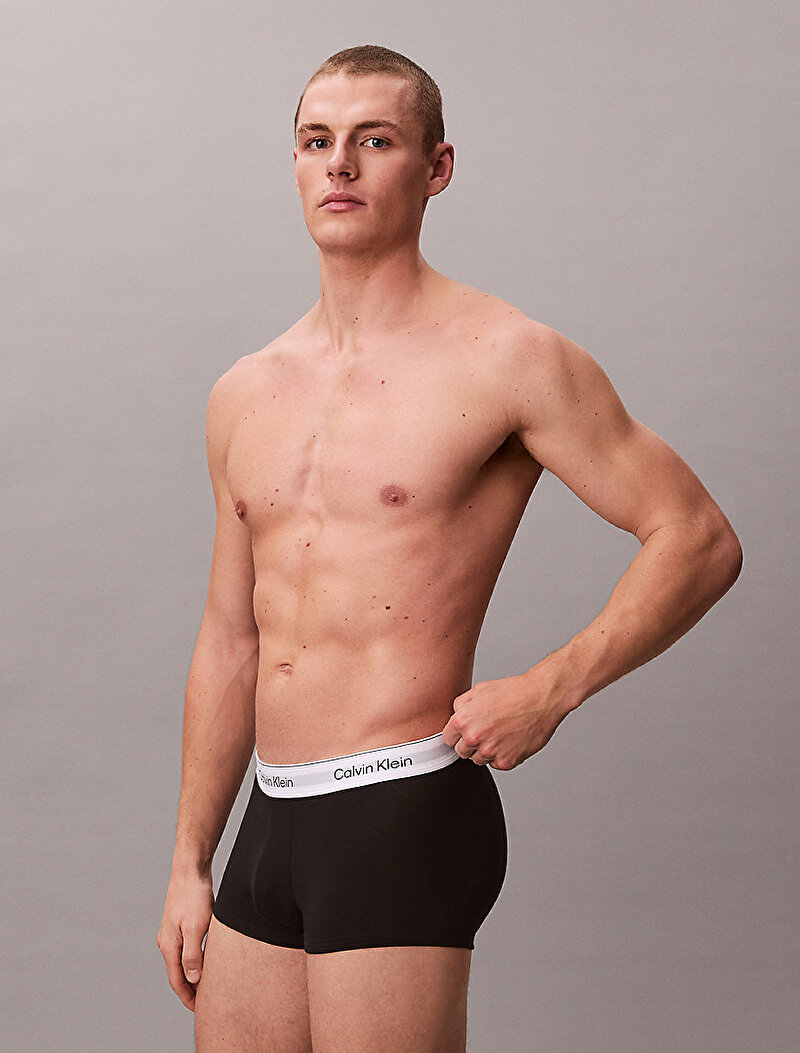 Calvin Klein Siyah Renkli Erkek 3'lü Paket Low Rise Trunk Boxer