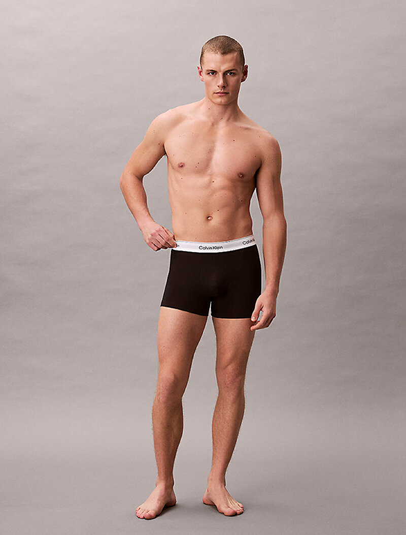 Calvin Klein Siyah Renkli Erkek 3'lü Paket Trunk Boxer