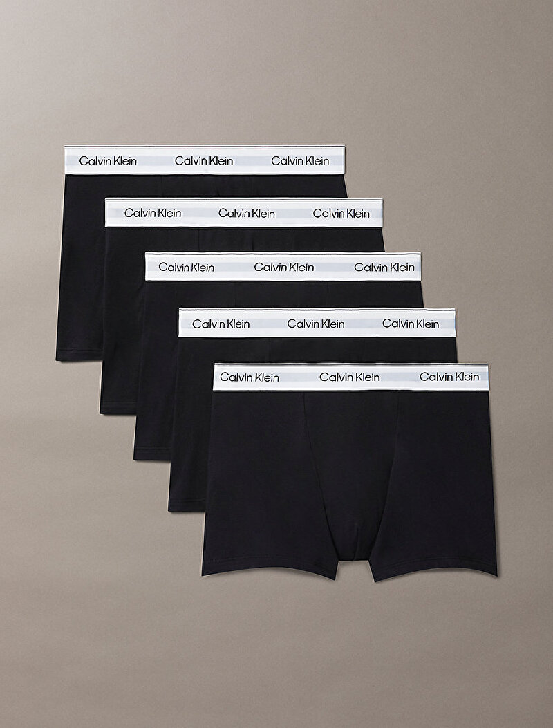 Calvin Klein Siyah Renkli Erkek 5'li Paket Relaxed Fit Trunk Boxer Seti