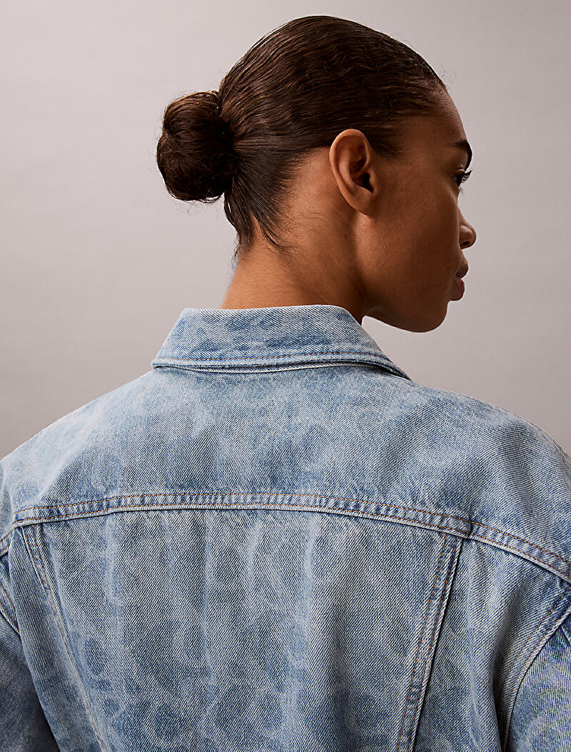 Calvin Klein Mavi Renkli Kadın 90s Trucker Denim Ceket