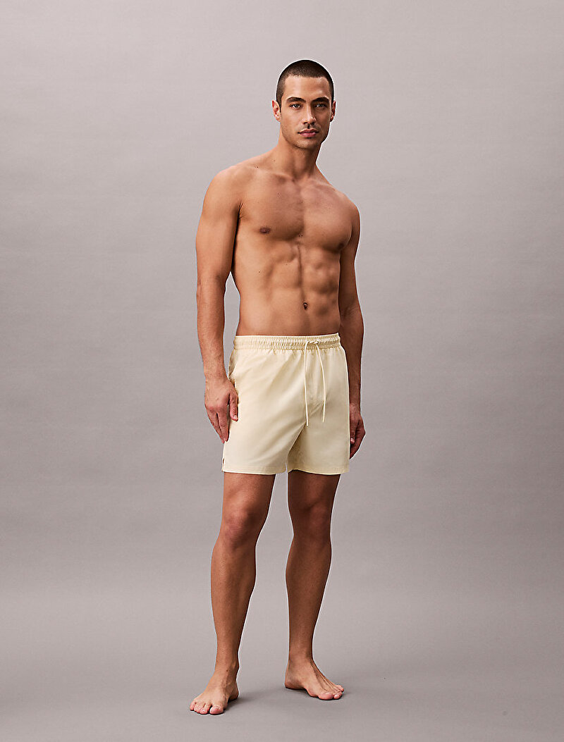 Calvin Klein Sarı Renkli Erkek Medium Drawstring Deniz Şortu