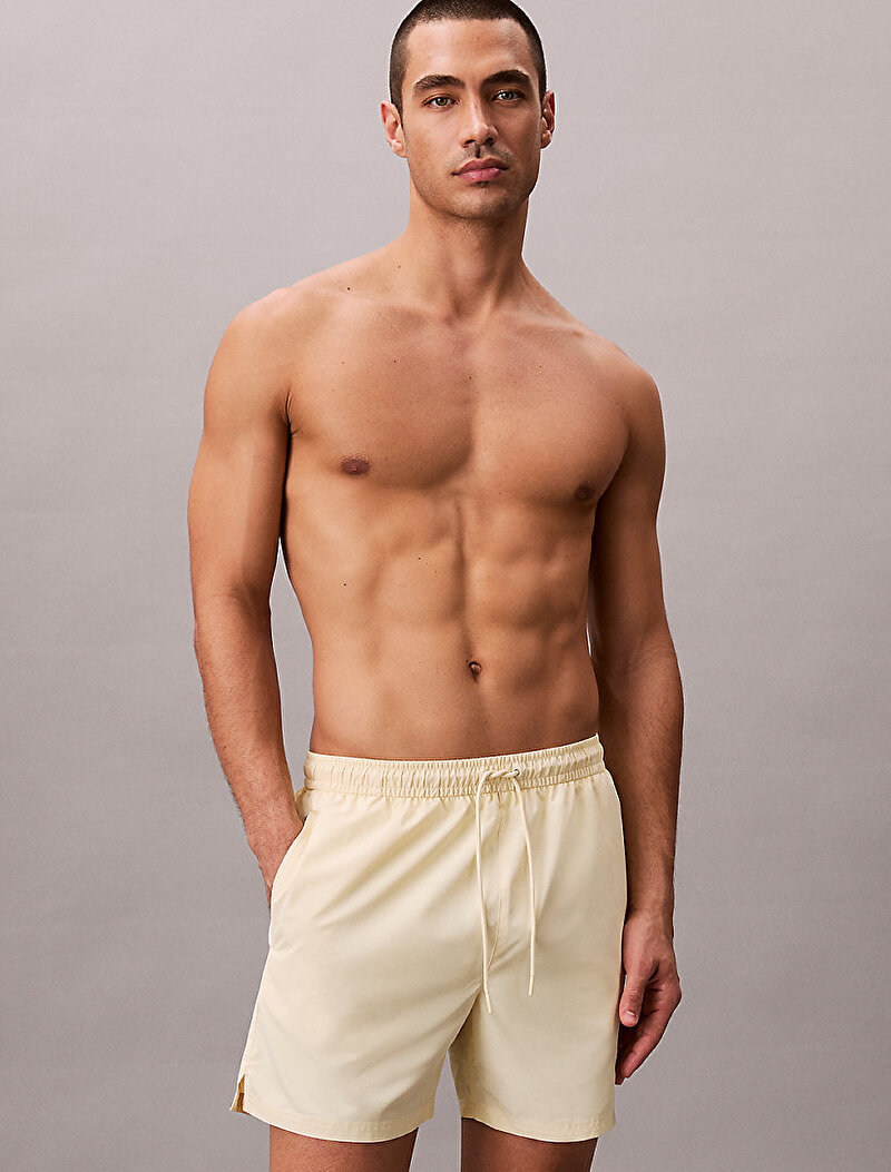 Calvin Klein Sarı Renkli Erkek Medium Drawstring Deniz Şortu