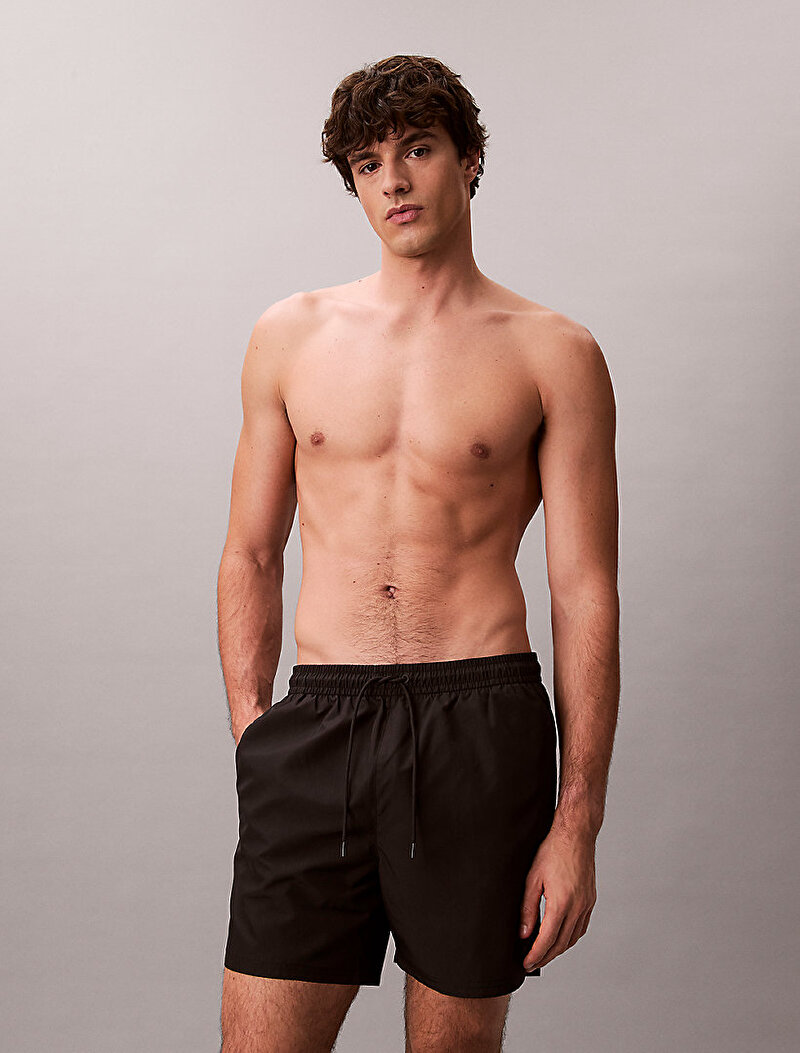 Calvin Klein Siyah Renkli Erkek Medium Drawstring Deniz Şortu