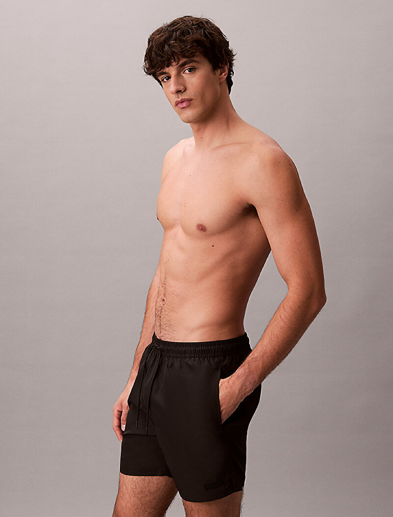 Calvin Klein Siyah Renkli Erkek Medium Drawstring Deniz Şortu