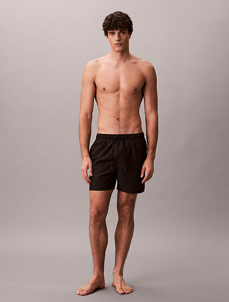 Calvin Klein Siyah Renkli Erkek Medium Drawstring Deniz Şortu