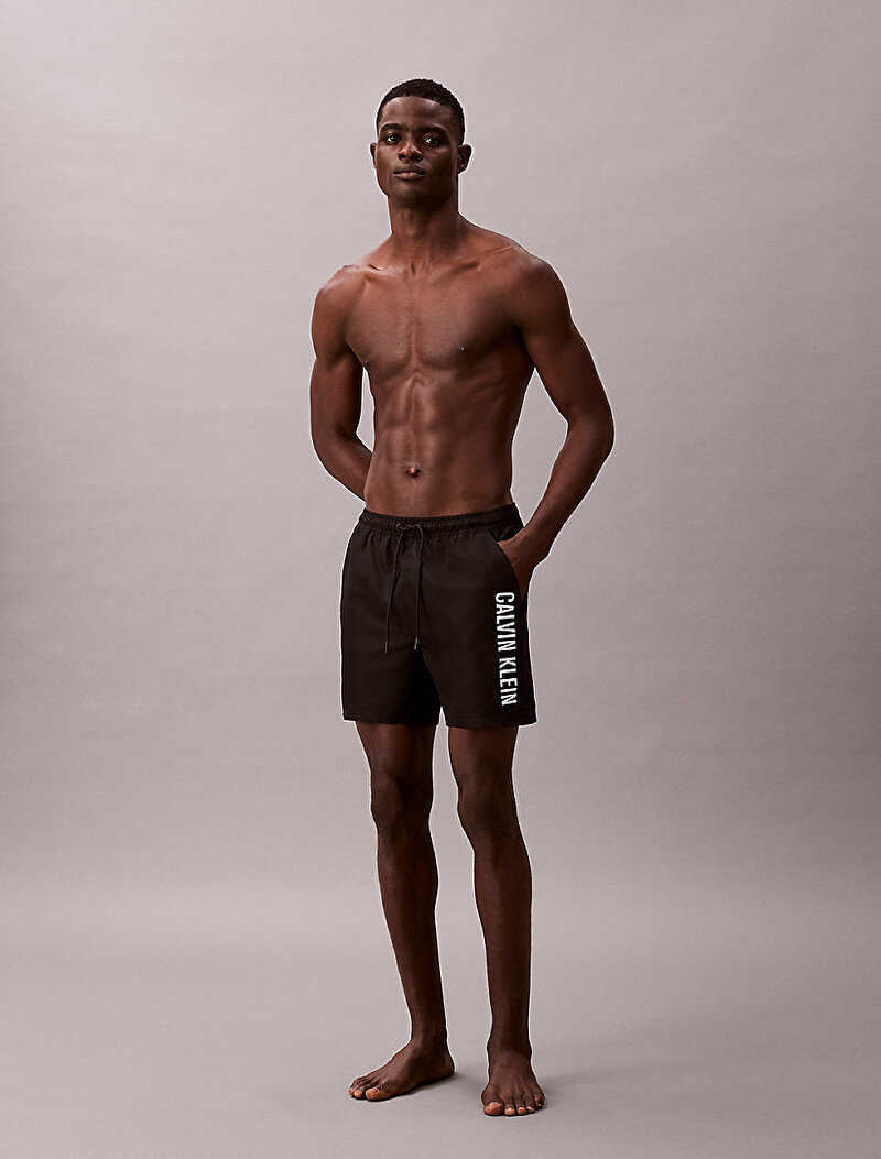 Calvin Klein Siyah Renkli Erkek Medium Drawstring Deniz Şortu