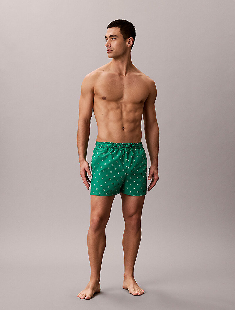Calvin Klein Yeşil Renkli Erkek Kısa Drawstring Deniz Şortu