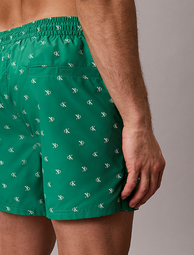 Calvin Klein Yeşil Renkli Erkek Kısa Drawstring Deniz Şortu