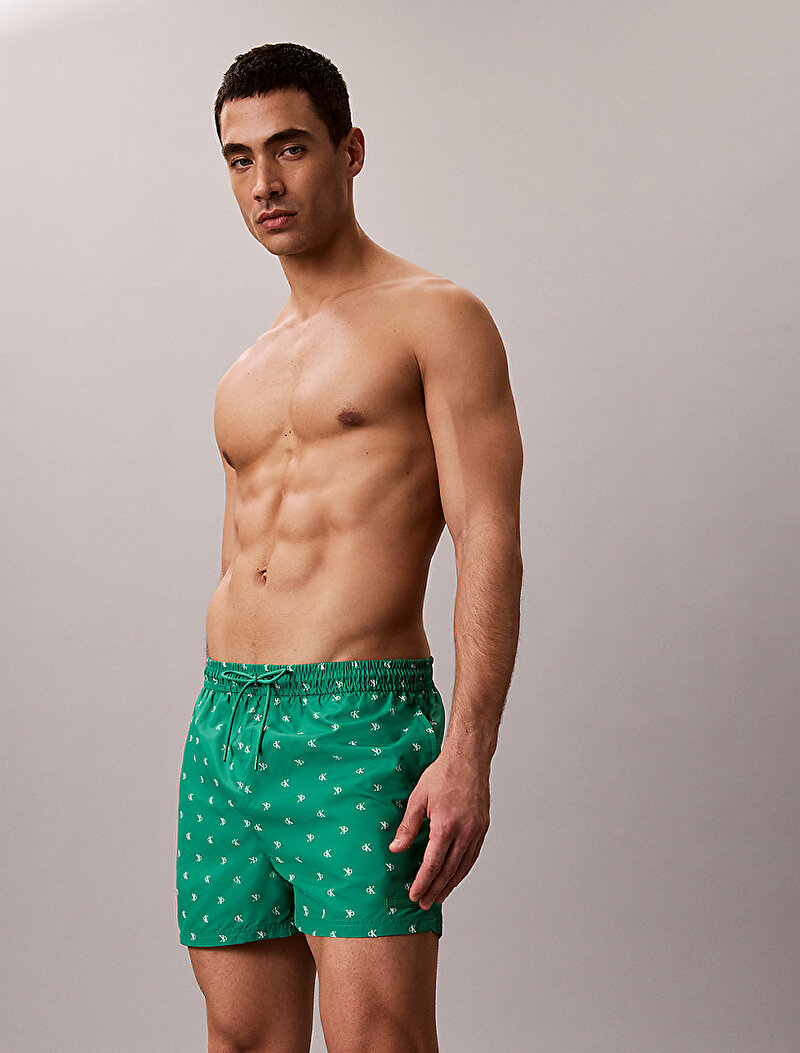 Calvin Klein Yeşil Renkli Erkek Kısa Drawstring Deniz Şortu