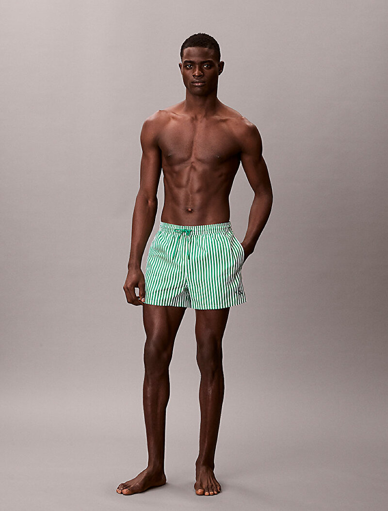 Calvin Klein Yeşil Renkli Erkek Kısa Drawstring Deniz Şortu