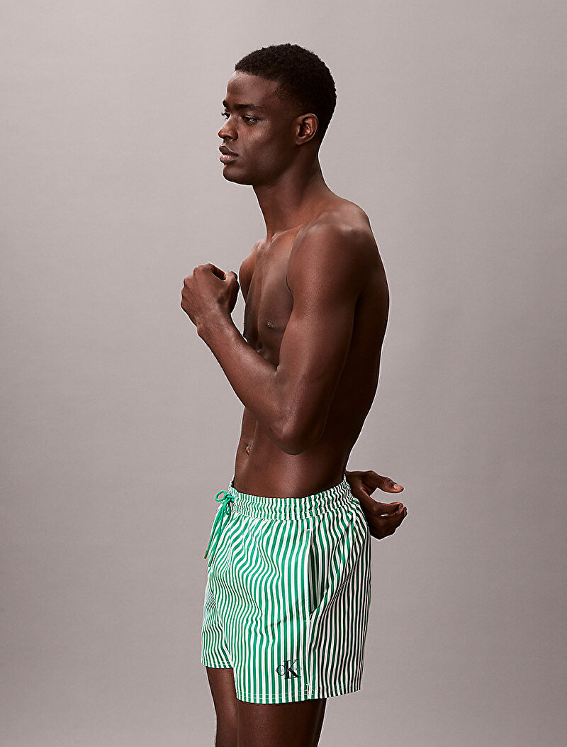 Calvin Klein Yeşil Renkli Erkek Kısa Drawstring Deniz Şortu