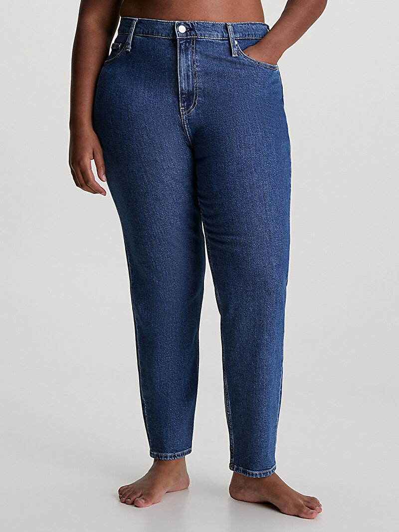 Calvin Klein Lacivert Renkli Kadın Mom Jean Pantolon