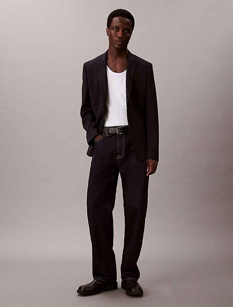 Calvin Klein Lacivert Renkli Erkek 90s Straight CK Classic Jean Pantolon