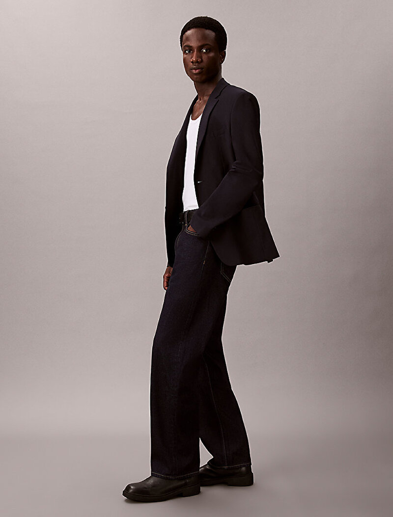 Calvin Klein Lacivert Renkli Erkek 90s Straight CK Classic Jean Pantolon