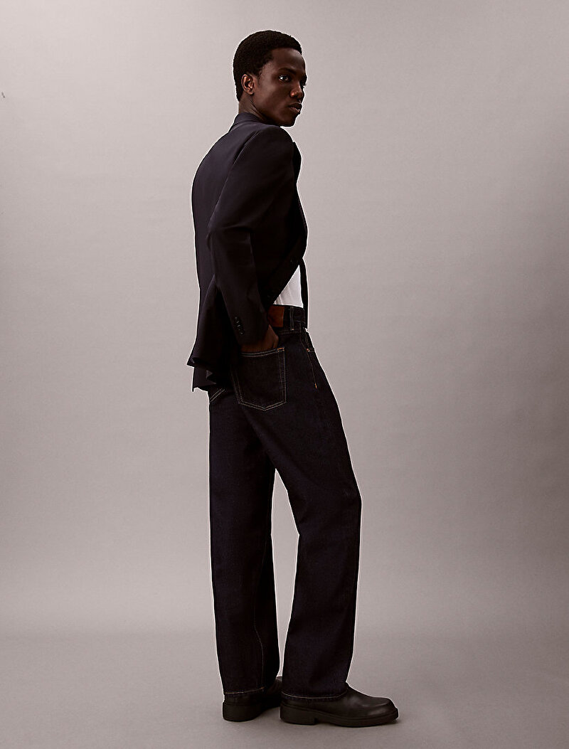 Calvin Klein Lacivert Renkli Erkek 90s Straight CK Classic Jean Pantolon