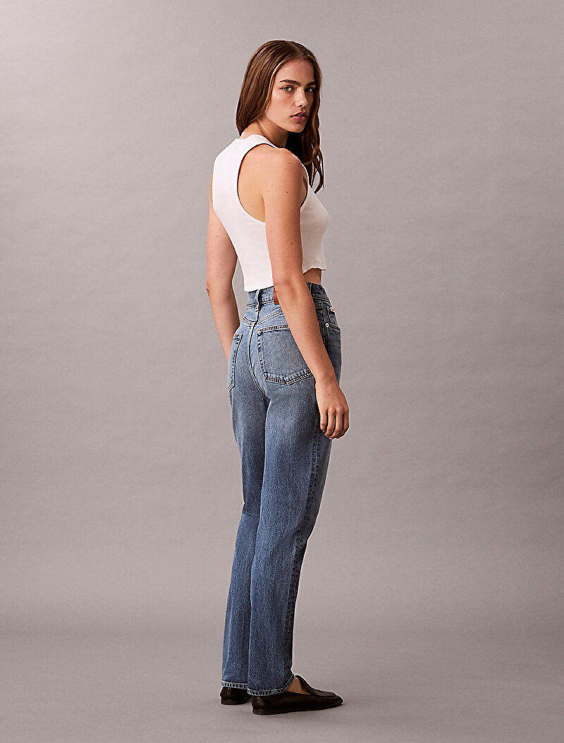 Calvin Klein Mavi Renkli Kadın New Mom Delawar Jean Pantolon