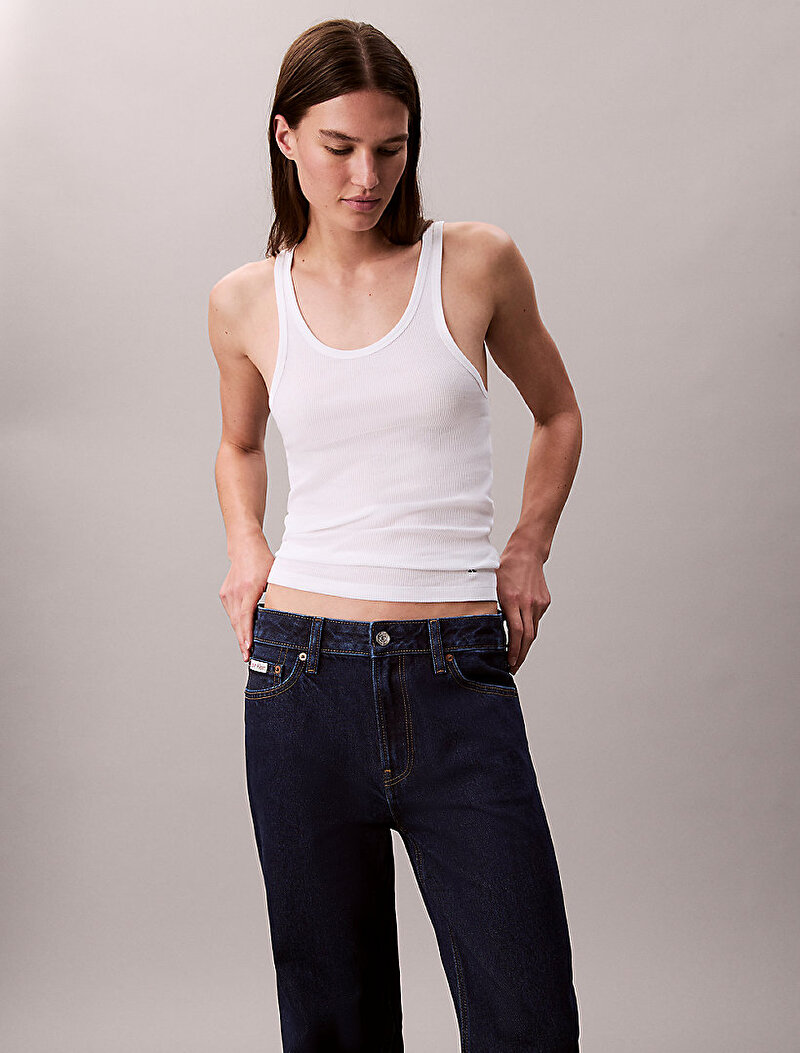 Calvin Klein Mavi Renkli Kadın Sig 90s Straight Jean Pantolon