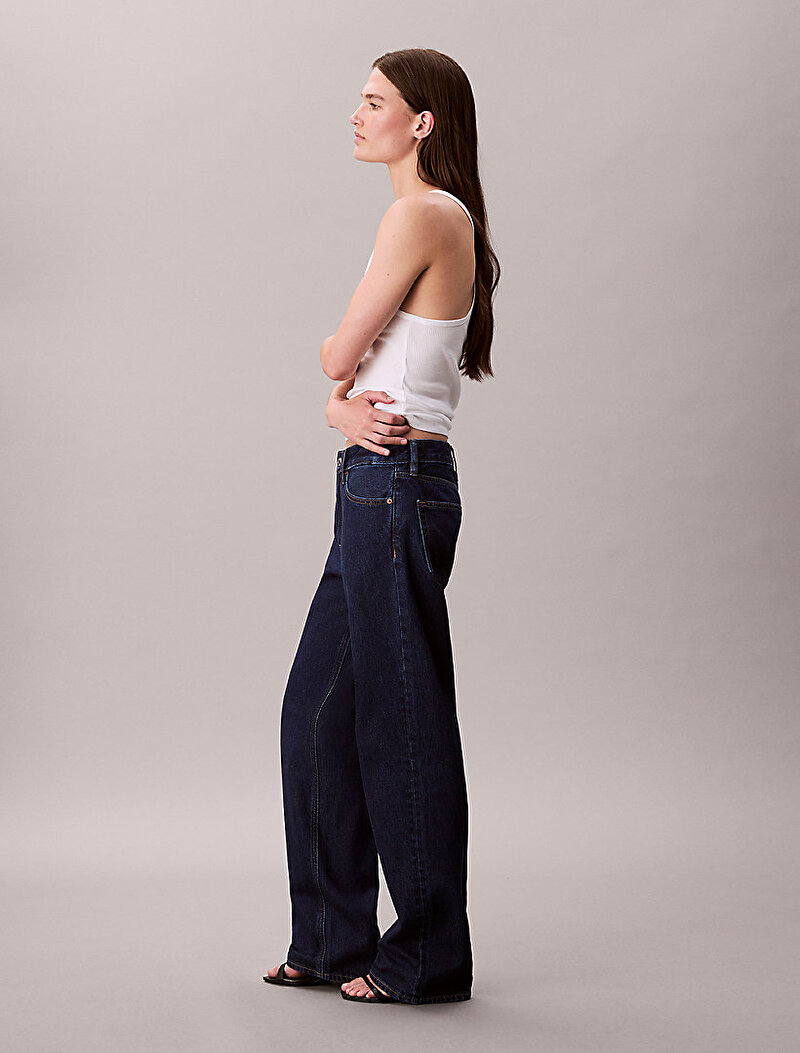 Calvin Klein Mavi Renkli Kadın Sig 90s Straight Jean Pantolon